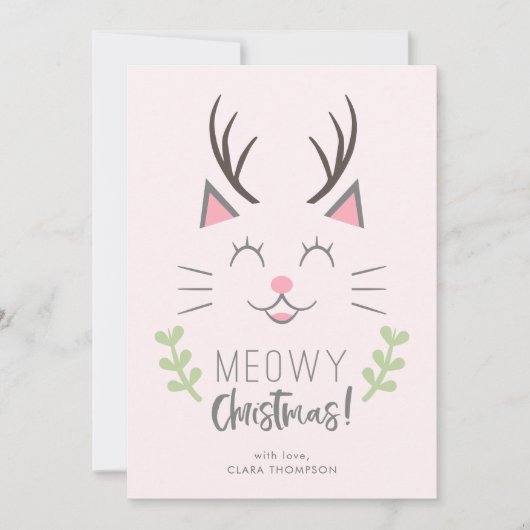 Cartes Pour Fêtes Annuelles Noël Meowy | Jour de Noël à la chatte (Devant)