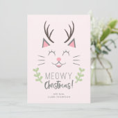 Cartes Pour Fêtes Annuelles Noël Meowy | Jour de Noël à la chatte (Debout devant)
