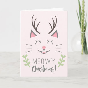 Cartes Pour Fêtes Annuelles Noël Meowy Noël des mignons Amoureux de les chat
