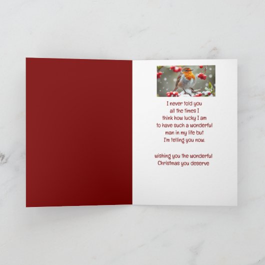 Cartes Pour Fêtes Annuelles Noël Merveilleux Mari Anglais Robin Bird (Intérieur)