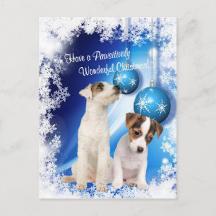 Cartes Pour Fêtes Annuelles Noël merveilleux Wish2 de Jack Russell Pawsitively