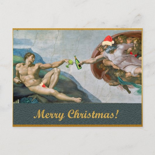 Cartes Pour Fêtes Annuelles Noël Michelangelo (Devant)