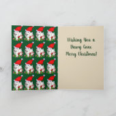 Cartes Pour Fêtes Annuelles Noël mignon de Père Noël de caniche (Intérieur)