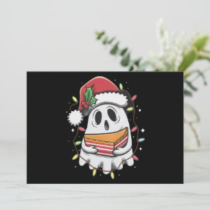 Cartes Pour Fêtes Annuelles Noël Mignon Fantôme Père Noël Fête Noël Vacances 