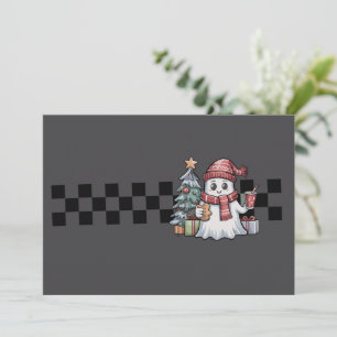 Cartes Pour Fêtes Annuelles Noël Mignon Fantôme Rétro Épouvantable Vacances de