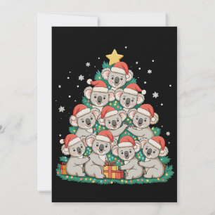 Cartes Pour Fêtes Annuelles Noël Mignon Koala Arbre Drôle Noël Fêtes