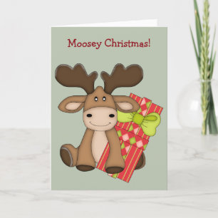 Cartes Pour Fêtes Annuelles Noël mignon Moosey