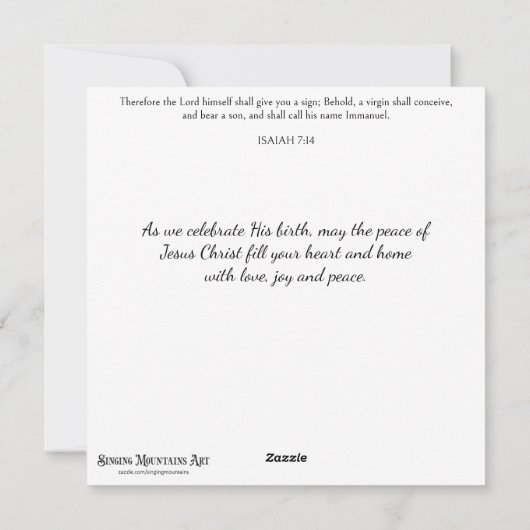 Cartes Pour Fêtes Annuelles Noel mignon souris Noël Noël religieux Noël (Dos)