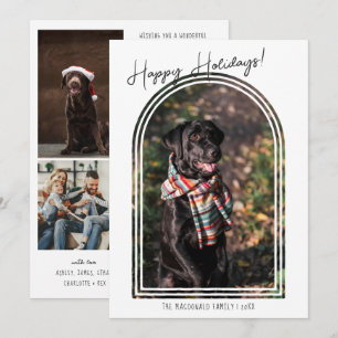 Cartes Pour Fêtes Annuelles Noël minimaliste moderne Cadre d'arc à 5 photos