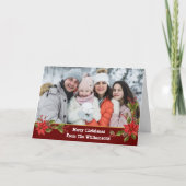 Cartes Pour Fêtes Annuelles Noël Mistletoe Red Band Photo de Noël (Devant)
