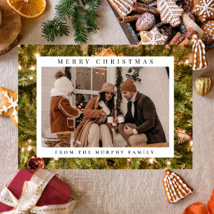 Cartes Pour Fêtes Annuelles Noël Moderne de la Famille Épine Verte Épine