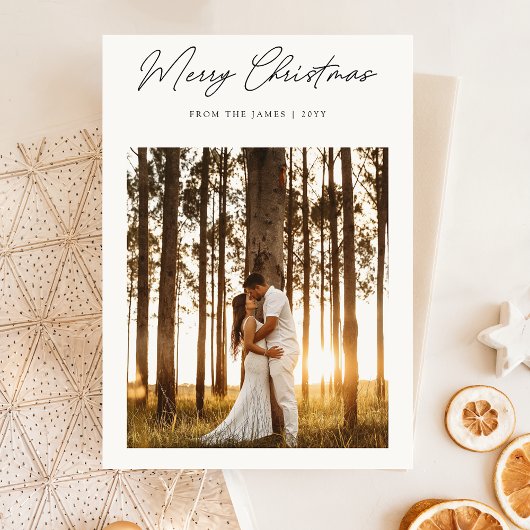 Cartes Pour Fêtes Annuelles Noël moderne | Elegant Boho simple photo