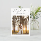Cartes Pour Fêtes Annuelles Noël moderne | Elegant Boho simple photo (Debout devant)