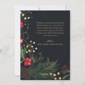 Cartes Pour Fêtes Annuelles Noël Moderne Élégant Festif Botanique (Dos)