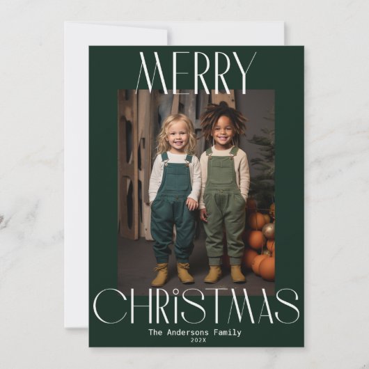 Cartes Pour Fêtes Annuelles noël moderne et audacieux (Devant)