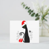 Cartes Pour Fêtes Annuelles Noël moderne Kitty (Debout devant)