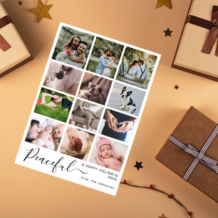Cartes Pour Fêtes Annuelles Noël moderne minimaliste pacifique 12 Photos
