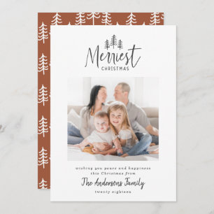 Cartes Pour Fêtes Annuelles Noel moderne minimaliste rustique de Noël une phot