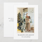 Cartes Pour Fêtes Annuelles Noël Moderne Photo à la Mode (Devant / Derrière)