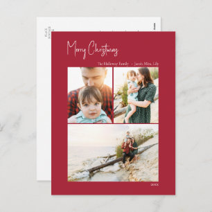 Cartes Pour Fêtes Annuelles Noël moderne   Red Vertical 3 Photo