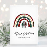 Cartes Pour Fêtes Annuelles Noël moderne unique Rainbow non-photo vacances<br><div class="desc">Souhaitez à vos amis et à votre famille une bonne saison de vacances avec ce design unique arc-en-ciel de Noël. Personnalisez avec votre salutation de vacances et votre nom de famille.</div>