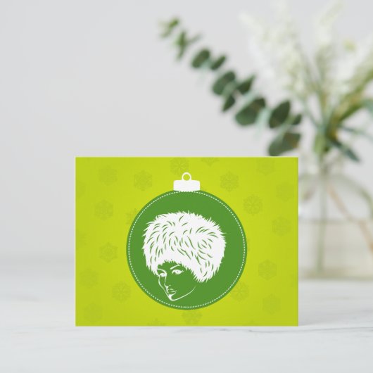 Cartes Pour Fêtes Annuelles Noël Modish Lime (Debout devant)