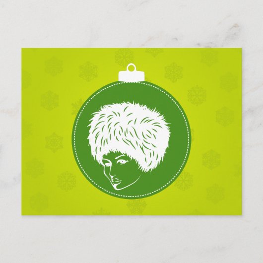 Cartes Pour Fêtes Annuelles Noël Modish Lime (Devant)