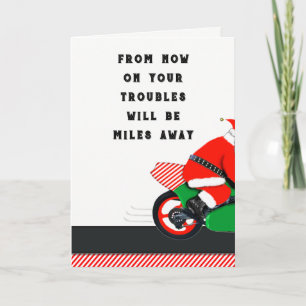 Cartes Pour Fêtes Annuelles Noël moto