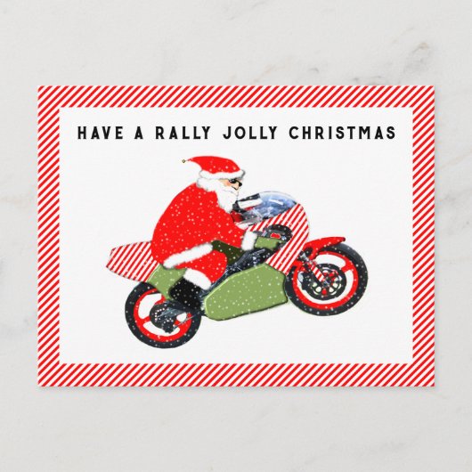 Cartes Pour Fêtes Annuelles Noël Moto-cross (Devant)