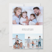 Cartes Pour Fêtes Annuelles Noël Multi Quatre Photos Style Simple (Devant)