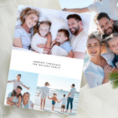 Cartes Pour Fêtes Annuelles Noël Multi Quatre Photos Style Simple