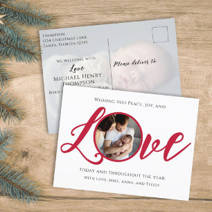 Cartes Pour Fêtes Annuelles Noël Naissance Vacances Amour Simple Typographie