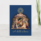 Cartes Pour Fêtes Annuelles Noël Nativité Religieuse Ajouter VOTRE Message (Devant)