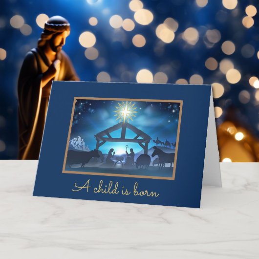 Cartes Pour Fêtes Annuelles Noël Nativité Religieuse Ajouter VOTRE Message