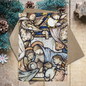 Cartes Pour Fêtes Annuelles Noël Nativité Scène chrétienne catholique moderne