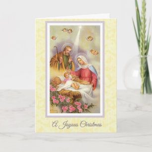 Cartes Pour Fêtes Annuelles Noël, Nativité, Vierge Marie, Christ Enfant,