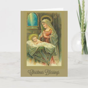 Cartes Pour Fêtes Annuelles Noël, Nativité, Vierge Marie, Christ Enfant,