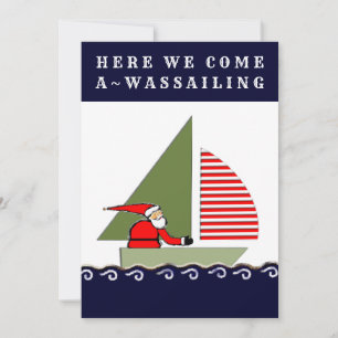 Cartes Pour Fêtes Annuelles Noël nautique de voile