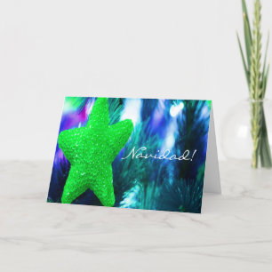 Cartes Pour Fêtes Annuelles Noël Navidad Green Star III