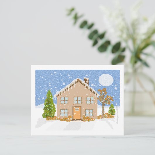 Cartes Pour Fêtes Annuelles Noël neige (Debout devant)