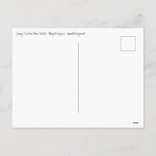 Cartes Pour Fêtes Annuelles Noël neige (Dos)