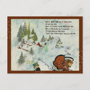 Cartes Pour Fêtes Annuelles Noël neigeux vintage