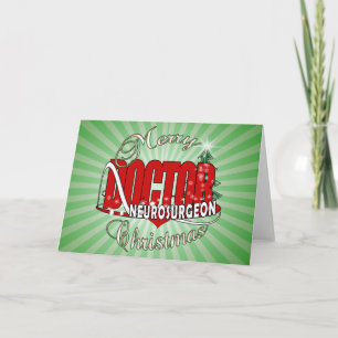 CARTES POUR FÊTES ANNUELLES NOËL NEUROSURGEON