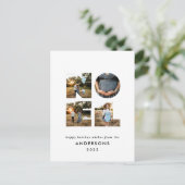 Cartes Pour Fêtes Annuelles Noel Noël bold moderne 4 photo simple Holiday (Debout devant)