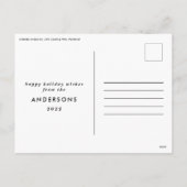 Cartes Pour Fêtes Annuelles Noel Noël bold moderne 4 photo simple Holiday (Dos)