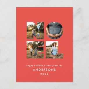 Cartes Pour Fêtes Annuelles Noel Noël bold moderne 4 photo simple Holiday