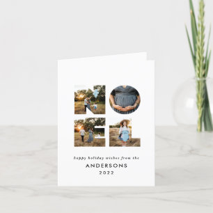 Cartes Pour Fêtes Annuelles Noel Noël bold moderne 4 photo simple Holiday