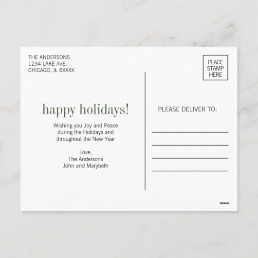 Cartes Pour Fêtes Annuelles Noël - Noël - Noël - Noël - Noël (Dos)