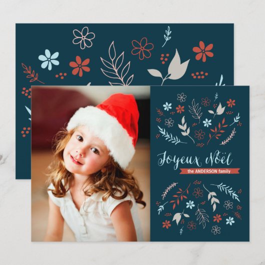 Cartes Pour Fêtes Annuelles Noël Noël vacances (Devant / Derrière)