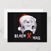 CARTES POUR FÊTES ANNUELLES NOËL NOIR (Devant / Derrière)